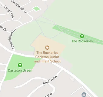 map for The Rookeries Carleton Junior and Infant School