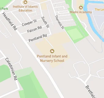 map for Pentland Infant and Nursery School