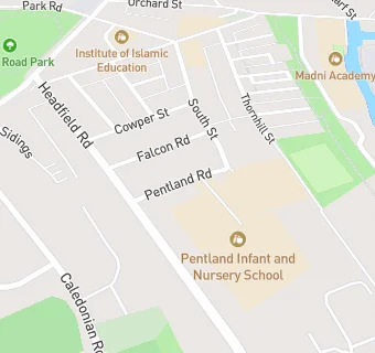 map for Pentland Infant And Nursery School