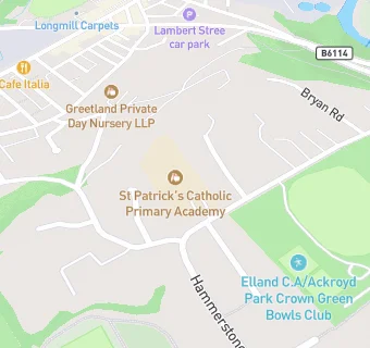 map for St Patrick's Catholic Primary Academy