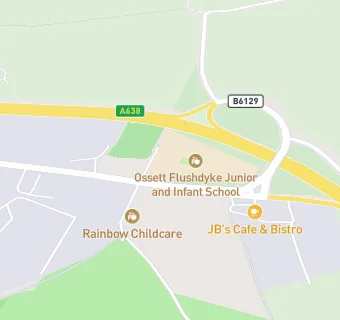 map for Ossett Flushdyke Junior and Infant School