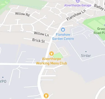 map for Alverthorpe Working Mens Club