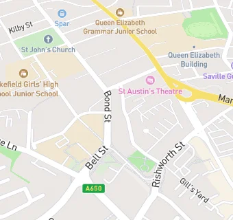 map for Mydentist, Bond Street, Wakefield