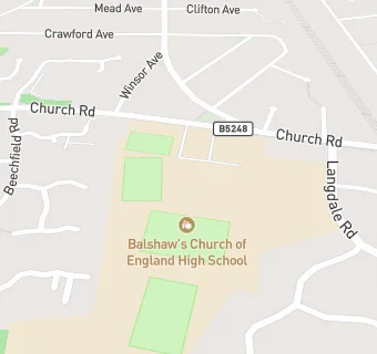 map for Balshaw's Church of England High School