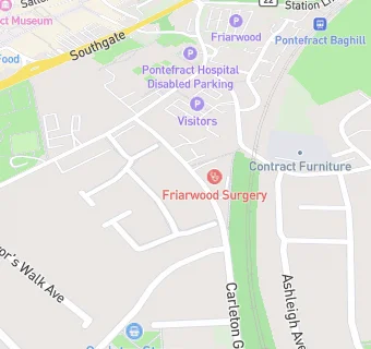 map for Friarwood Surgery