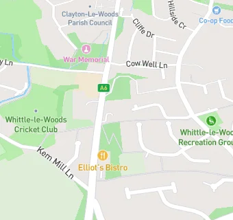 map for Elliot's Bistro