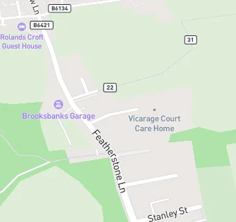 map for Vicarage Court Care Home