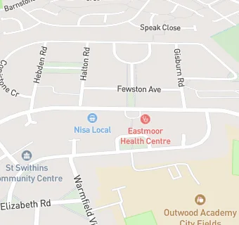 map for Eastmoor Health Centre