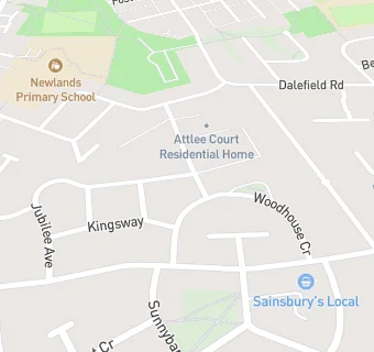 map for Attlee Court Residential Home