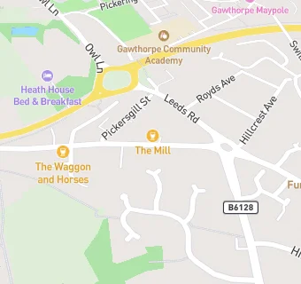 map for Ossett Childcare Pre-School