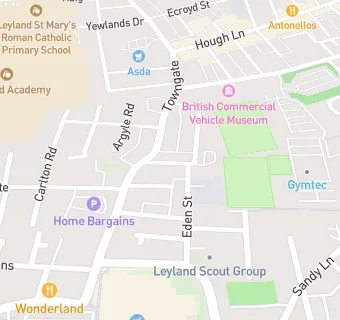 map for Leyland Pentecostal Church