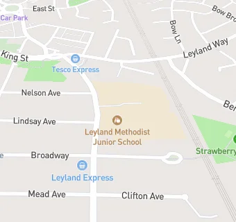 map for Leyland Methodist Infant School