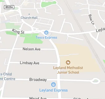 map for Lancashire Catering (Leyland Methodist Junior School)