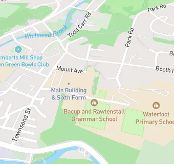 map for Bacup and Rawtenstall Grammar School