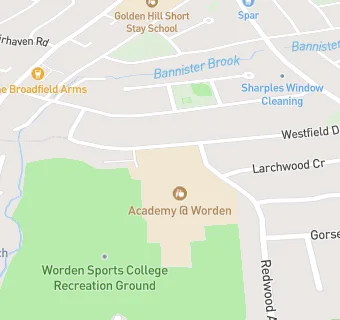 map for Worden Sports College