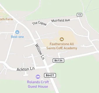 map for Featherstone All Saints Ce Academy Catering @