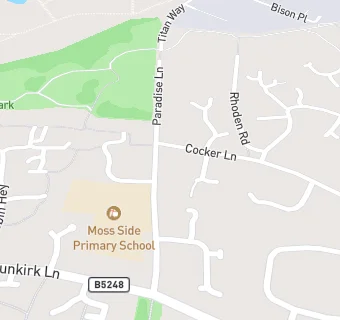 map for Moss Side Primary School