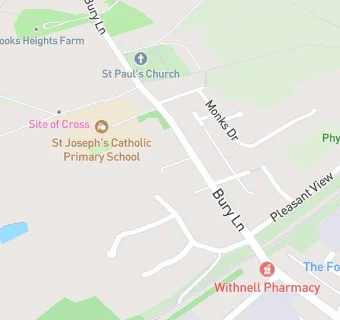 map for St Joseph's Catholic Primary School, Withnell