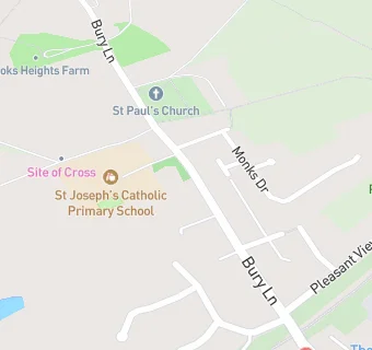 map for St Joseph's Catholic Primary School