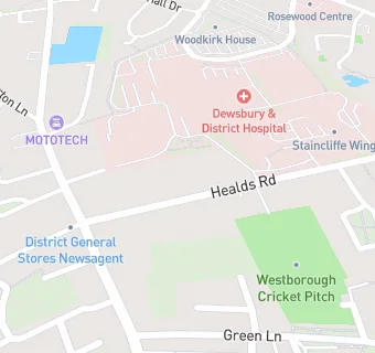 map for Healds Road Surgery