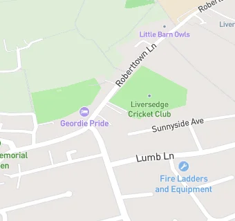 map for Liversedge Cricket Club