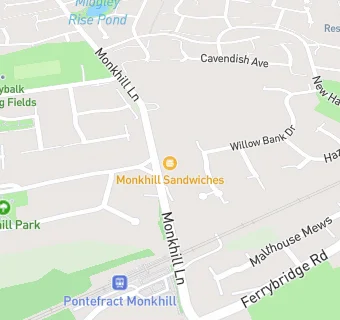 map for Monkhill Sandwiches