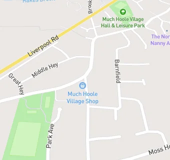 map for Much Hoole Village Shop