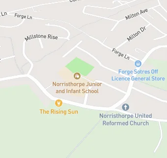 map for Norristhorpe Junior and Infant School