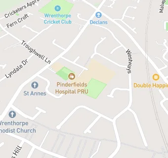 map for Pinderfields Hospital PRU