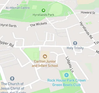 map for Carlton Junior And Infant School