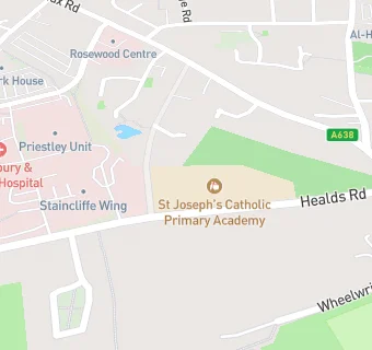 map for St Joseph's Catholic Primary School (Dewsbury)