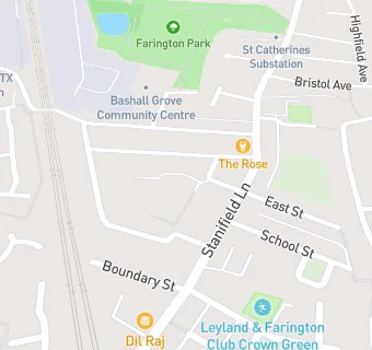 map for Farington Primary School