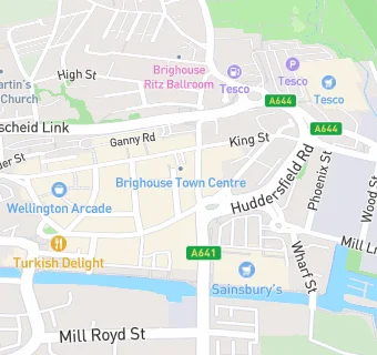 map for Brighouse Civic Hall