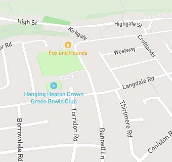 map for Hanging Heaton Luncheon Club