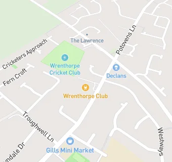 map for Wrenthorpe Sports And Social Club