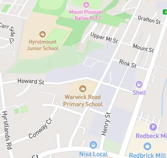 map for Warwick Road Junior Infant And Nursery School