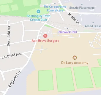 map for Knottingley England Lane Junior Infant and Nursery School