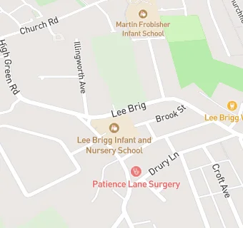 map for Lee Brigg Infant and Nursery School