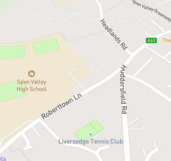 map for Liversedge Secondary School