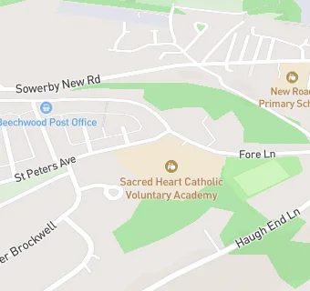 map for Sacred Heart Catholic Primary School, Sowerby Bridge