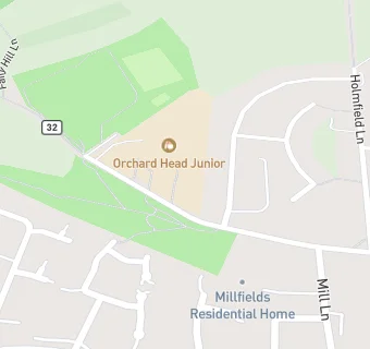 map for Pontefract Orchard Head Junior and Infant School