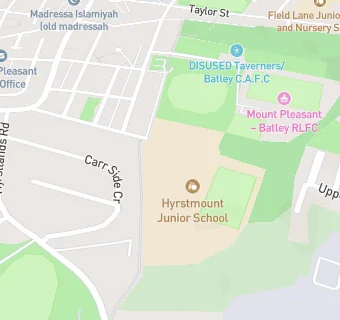 map for Hyrstmount Junior School