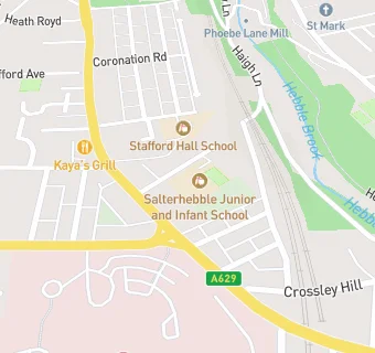 map for Salterhebble Junior and Infant School