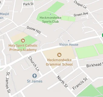 map for Heckmondwike Grammar School