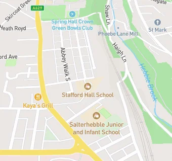 map for Stafford Hall School