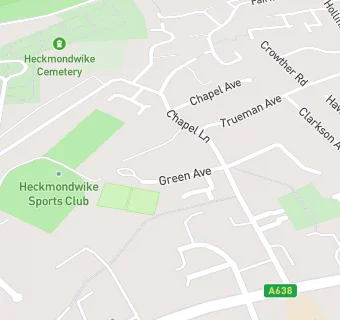 map for Heckmondwike Bowling Club