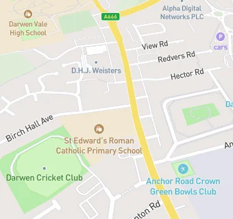 map for St Edward's Roman Catholic Primary School Blackburn