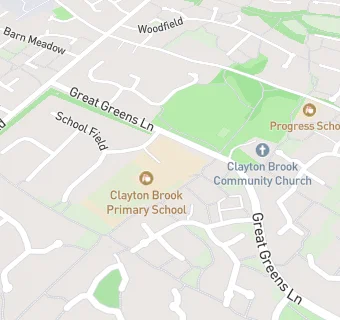 map for Clayton Brook Primary School