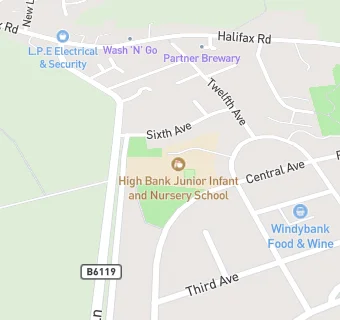 map for High Bank Junior Infant and Nursery School