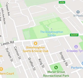 map for Glasshoughton Working Mens Club